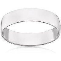 H. Samuel Platinum 5Mm Heavy D Shape Wedding Ring
