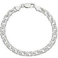 H. Samuel Sterling Silver 7.5 Inch Double Curb Bracelet