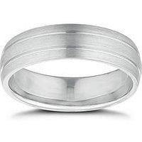 H. Samuel Sterling Silver Wedding Band. Patterned Mens Wedding Band
