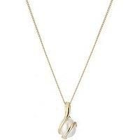 Ernest Jones 9Ct Yellow Gold Necklace With Cultured Freshwater Pearl Pendant