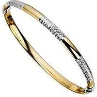 H. Samuel Together Silver & Bonded Gold Diamond Cut Bangle Bracelet