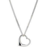 H. Samuel Sterling Silver Necklace With Mini Heart Pendant