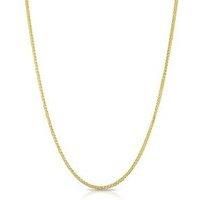 Ernest Jones 9Ct Yellow Gold Necklace. 24 Inch Adjustable Dainty Spiga Chain