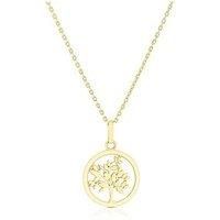 H. Samuel 9Ct Gold Round Tree Pendant Necklace