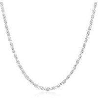 Ernest Jones Sterling Silver 22" Rope Chain Necklace