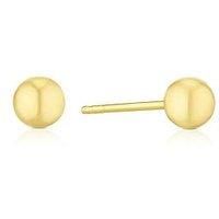 Ernest Jones 18Ct Gold Ball Studs 4Mm