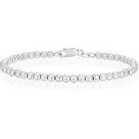 Ernest Jones Silver Dia Cut Ball Bracelet