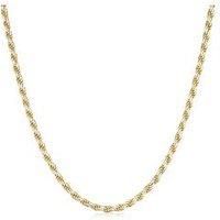H. Samuel Sterling Silver & Yellow Gold Plated Twisted 16" Rope Chain