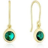 H. Samuel Ss Gp Emerald Crystal Earrings