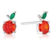 H. Samuel Sterling Silver Cubic Zirconia Orange Stud Earrings