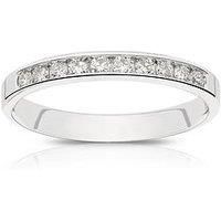 Ernest Jones Platinum Channel Set Eternity 0.25Ct Diamond Ring