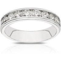 Ernest Jones Platinum Channel Set Eternity 1Ct Diamond Ring - White