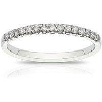 Ernest Jones 18Ct White Gold Claw Set Eternity 0.15Ct Diamond Ring
