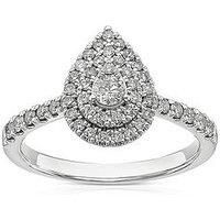 Ernest Jones Engagement Ring Platinum Pear Shaped 0.50Ct Diamond Ring
