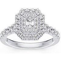 Ernest Jones Engagement Ring Platinum Emerald Cut 1Ct Diamond Ring