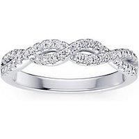 Ernest Jones Platinum Twisted Eternity 0.25Ct Diamond Ring