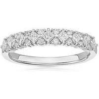 Ernest Jones Platinum Princess & Round Eternity 0.50Ct Diamond Ring