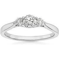 Ernest Jones Engagement Ring Platinum Trilogy 0.50Ct Diamond Ring