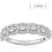 Ernest Jones Vera Wang Platinum Marquise & Round Eternity 0.75Ct Diamond Ring