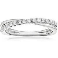 H. Samuel 9Ct Crossover Eternity 033Ct Diamond Ring - White Gold
