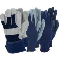 Garden Gloves Town & Country Triple Pack Gloves Various Sizes and Colours NEW