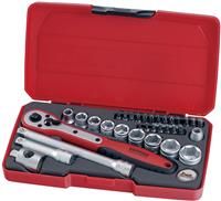Teng T3834 3/8-Inch Square Drive Socket And Bit Set (34-Piece)