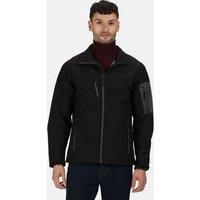 Regatta Men/'s Professional Arcola Wind Resistant 3-layer Waterproof Membrame Softshell Jacket, Black/Seal Grey, M UK