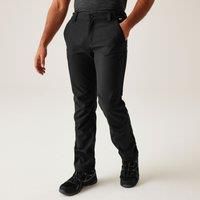 Regatta Men Fenton Water Repellent And Wind Resistant Long Leg Trousers - Black, Size 38-Inch