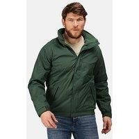 Regatta Professional Men's Dover Fleece Lined Waterproof Insulated Bomber Jacket Dark Green Dark Grey, Size: L