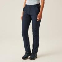 Regatta Women's Water Repellent Fenton Softshell Walking Trousers Navy, Size: 12L
