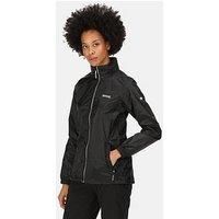 Regatta Women's Lightweight Corinne IV Waterproof Packaway Jacket Black, Size: 8