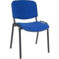 Teknik Office Stackable Conference Chair with Padded Seat and Backrest - Black Fabric