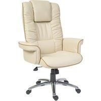 TEKNIK Windsor Bonded Leather Tilting Executive Chair - Cream