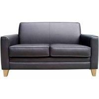 Teknik Newport Leather 2 Seater Sofa - Black