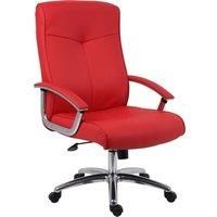 TEKNIK Hoxton Leather Tilting Executive Chair  Red