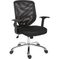 Teknik Office Nova Mesh Back Executive Chair with Matching Black Fabric Seat and Removable Fixed Nylon Armrests