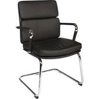 Teknik Office Miller Faux Black Leather Visitors Chair