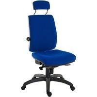 Teknik Ergo Plus Executive Operator Office Chair with Back Support and Headrest - Blue