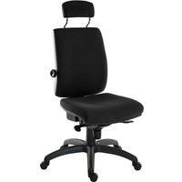 Teknik Ergo Plus Executive Operator Office Chair with Back Support and Headrest  Black