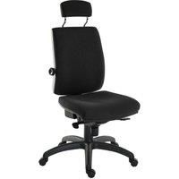 Teknik Ergo Plus Executive Operator Office Chair with Back Support and Headrest  Black