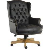 TEKNIK Chairman Noir Bondedleather Tilting Executive Chair  Black