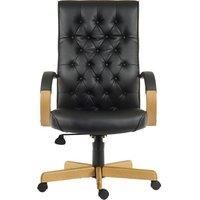 Black Leather Tufted Office Chair  Teknik Office Warwick
