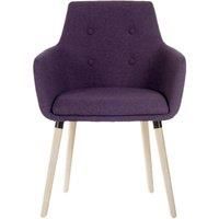 TEKNIK 4 Legged Fabric Reception Chair  Plum, Set of 2