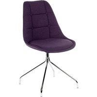 Teknik Office Breakout Plum Chair Pair with Chrome Legs Set of Two