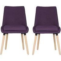 Teknik Welcome Reception/Dining Chairs 2 Pack  Plum