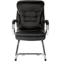 TEKNIK Goliath Light 6958 Bonded Leather Visitor Chair  Black