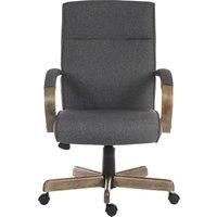 TEKNIK Grayson 6969GREY Fabric Tilting Executive Chair  Grey & Driftwood