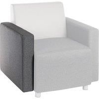 Teknik Office Cube Modular Reception Chair Arm Left or Right, Grey