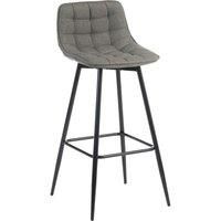 TEKNIK Quilt Fabric Bar Stool Chair  Grey
