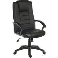 TEKNIK Leader 6987 Bonded Leather Tilting Executive Chair - Black